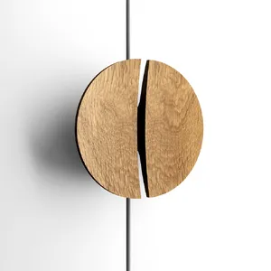 cabinet knob from two 5" half round parts